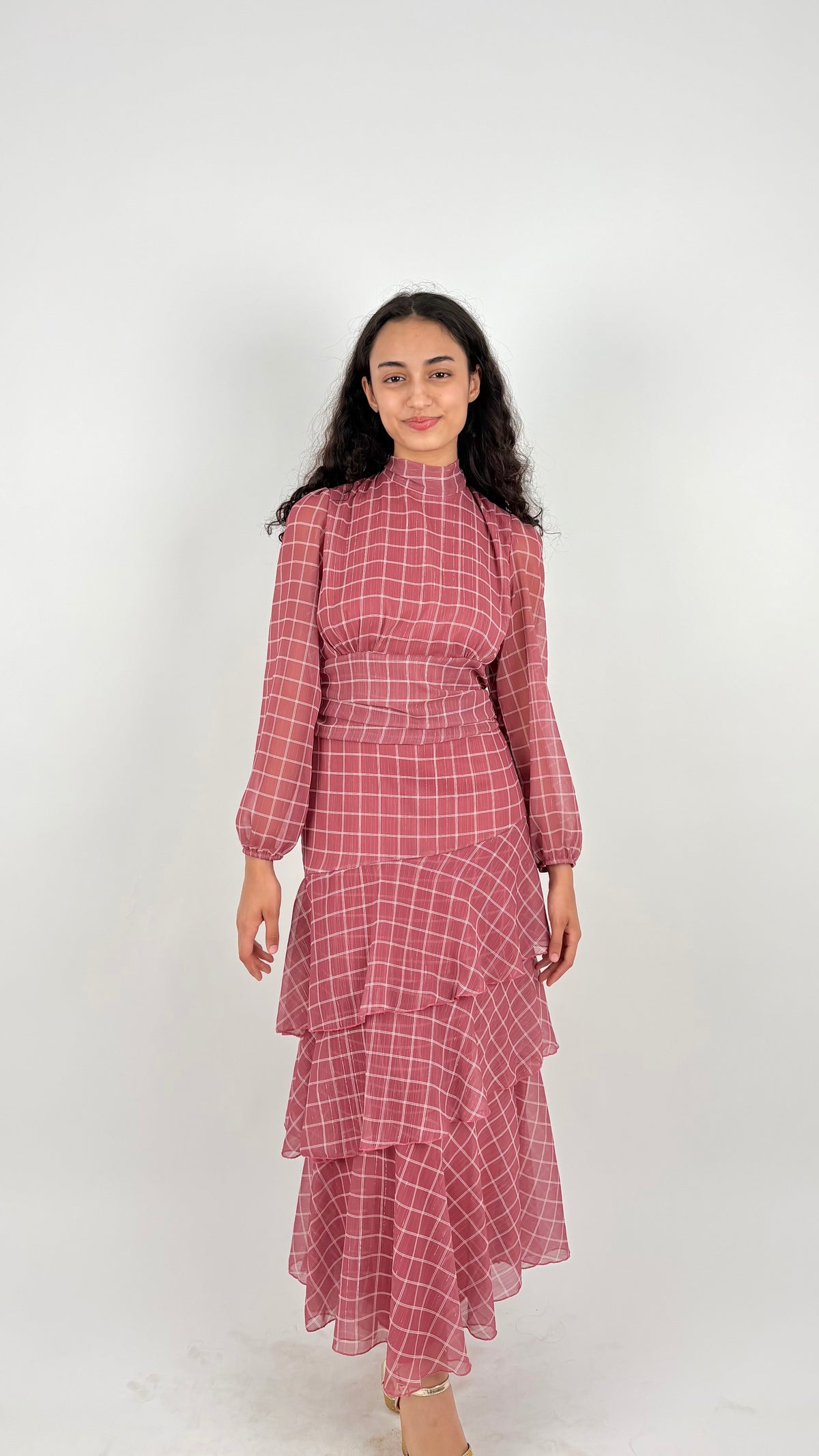 Vestido Viretta Rosa Empolvado
