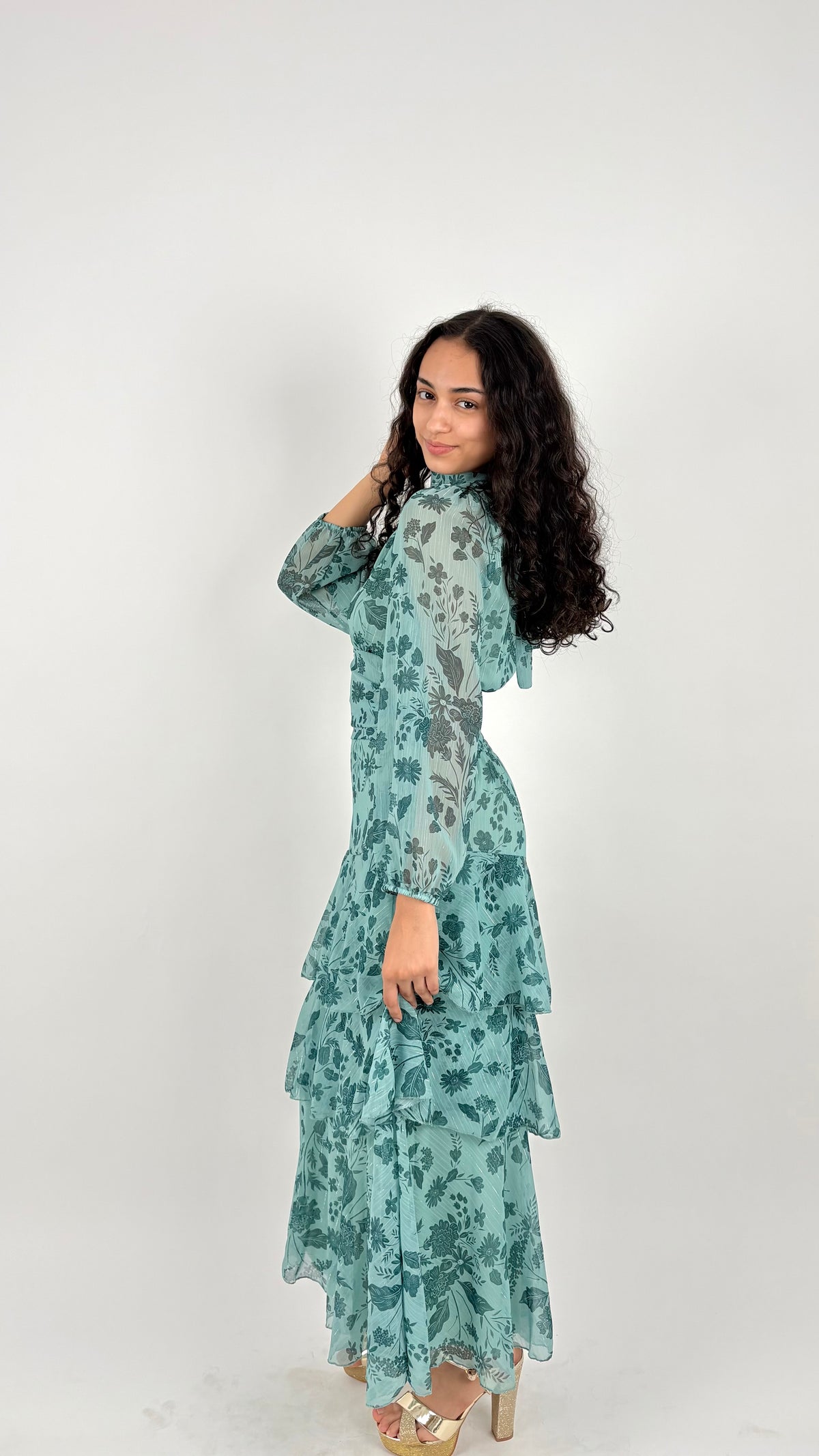 Vestido Viretta Azul Turquesa