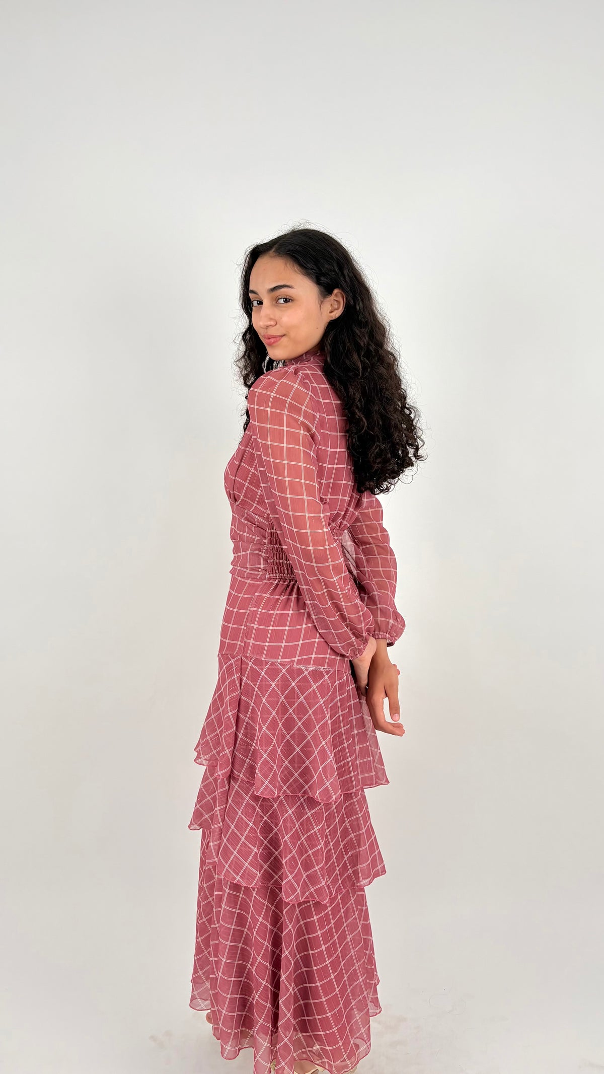 Vestido Viretta Rosa Empolvado