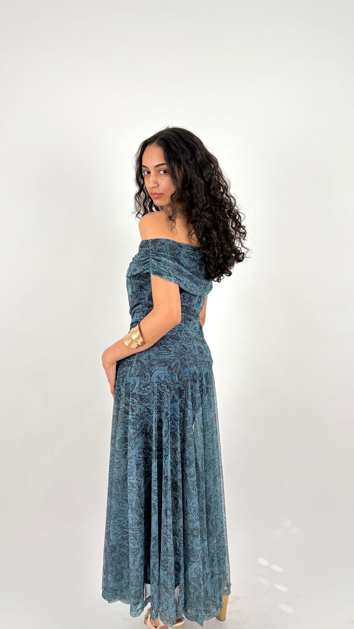 Vestido Elodie Azul Petróleo