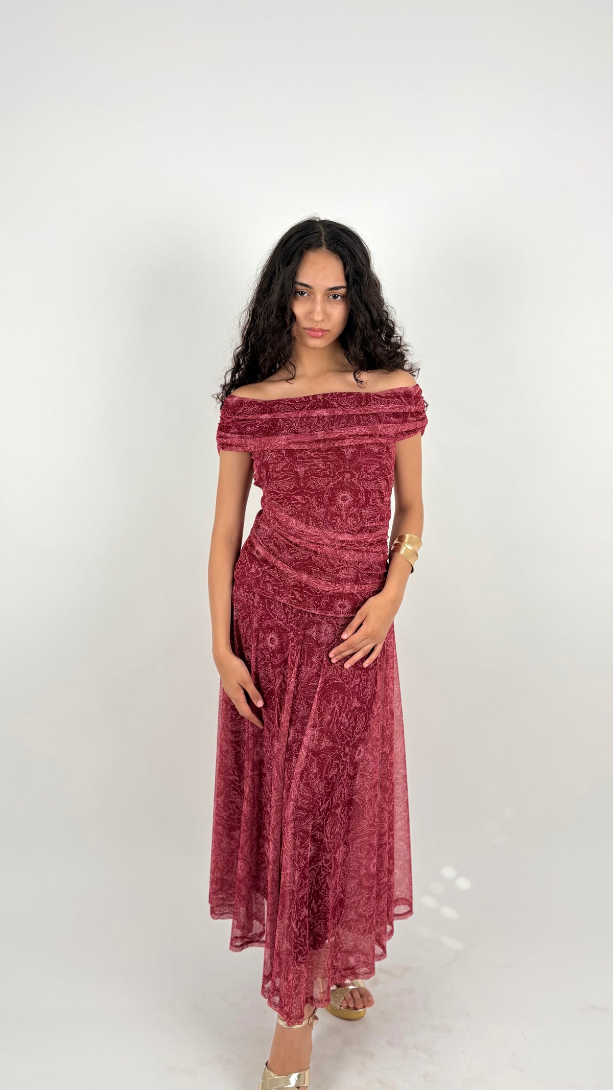 Vestido Elodie Rojo Frambuesa