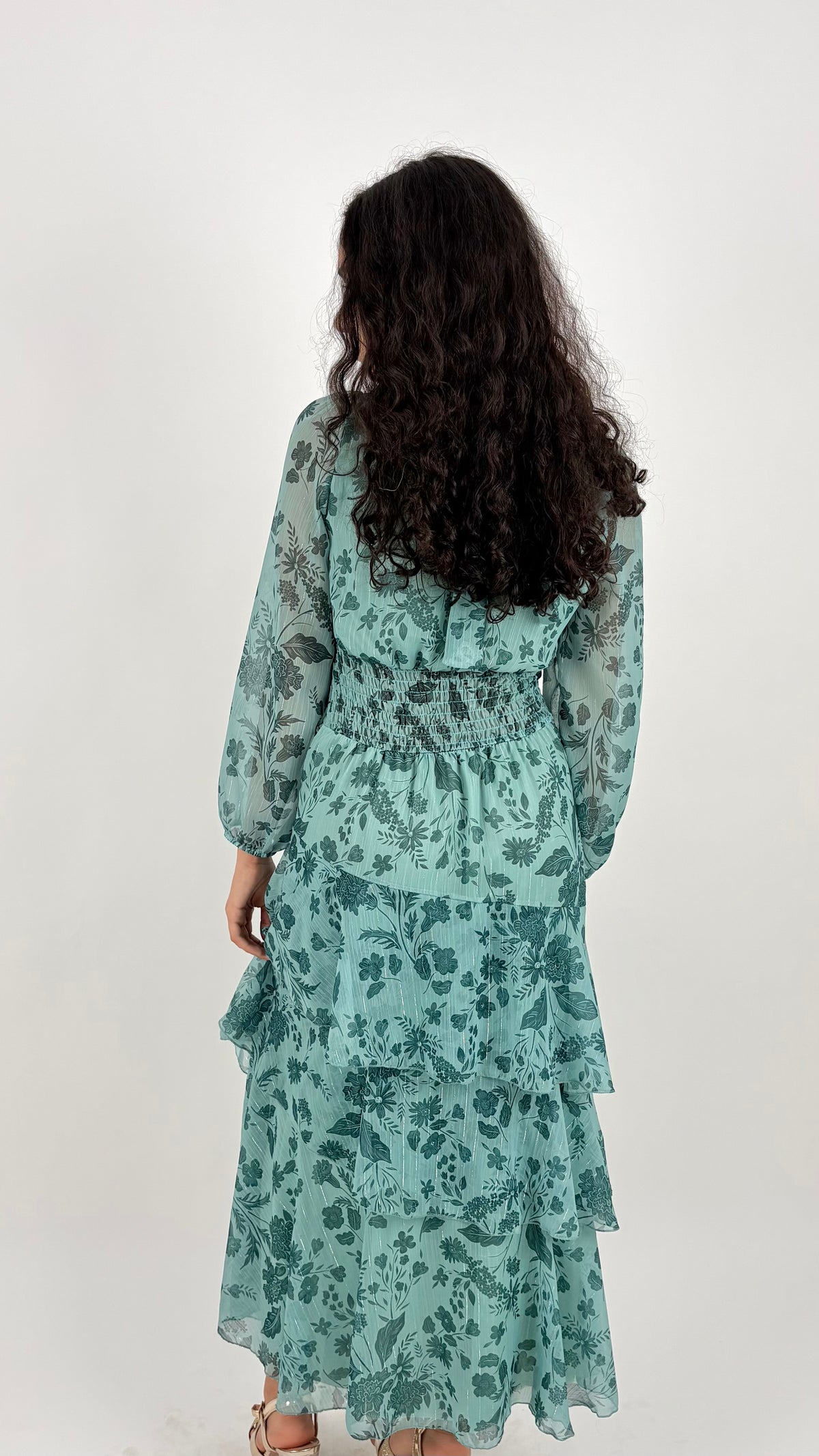 Vestido Viretta Azul Turquesa