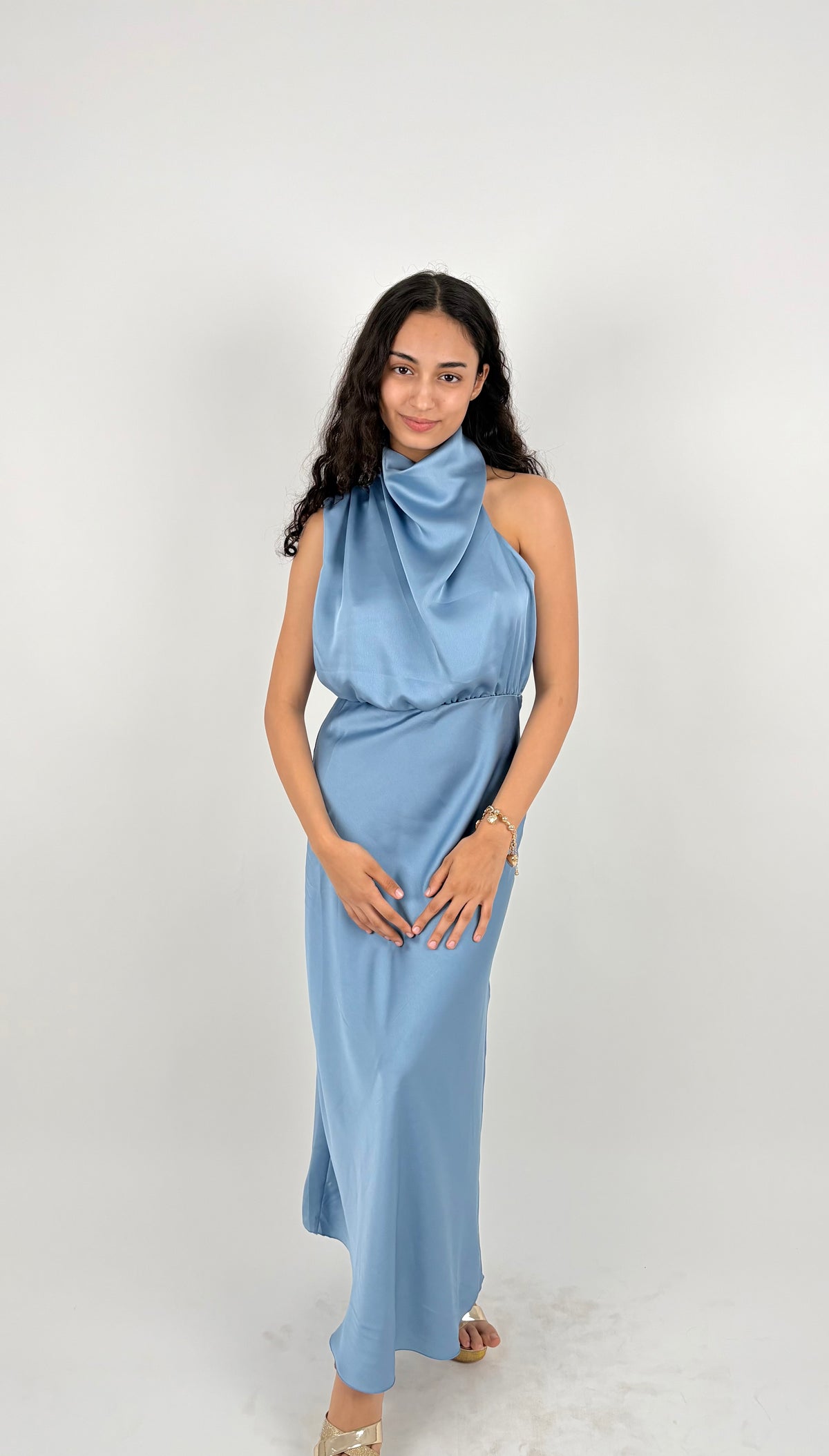 Vestido Celina Azul Acero