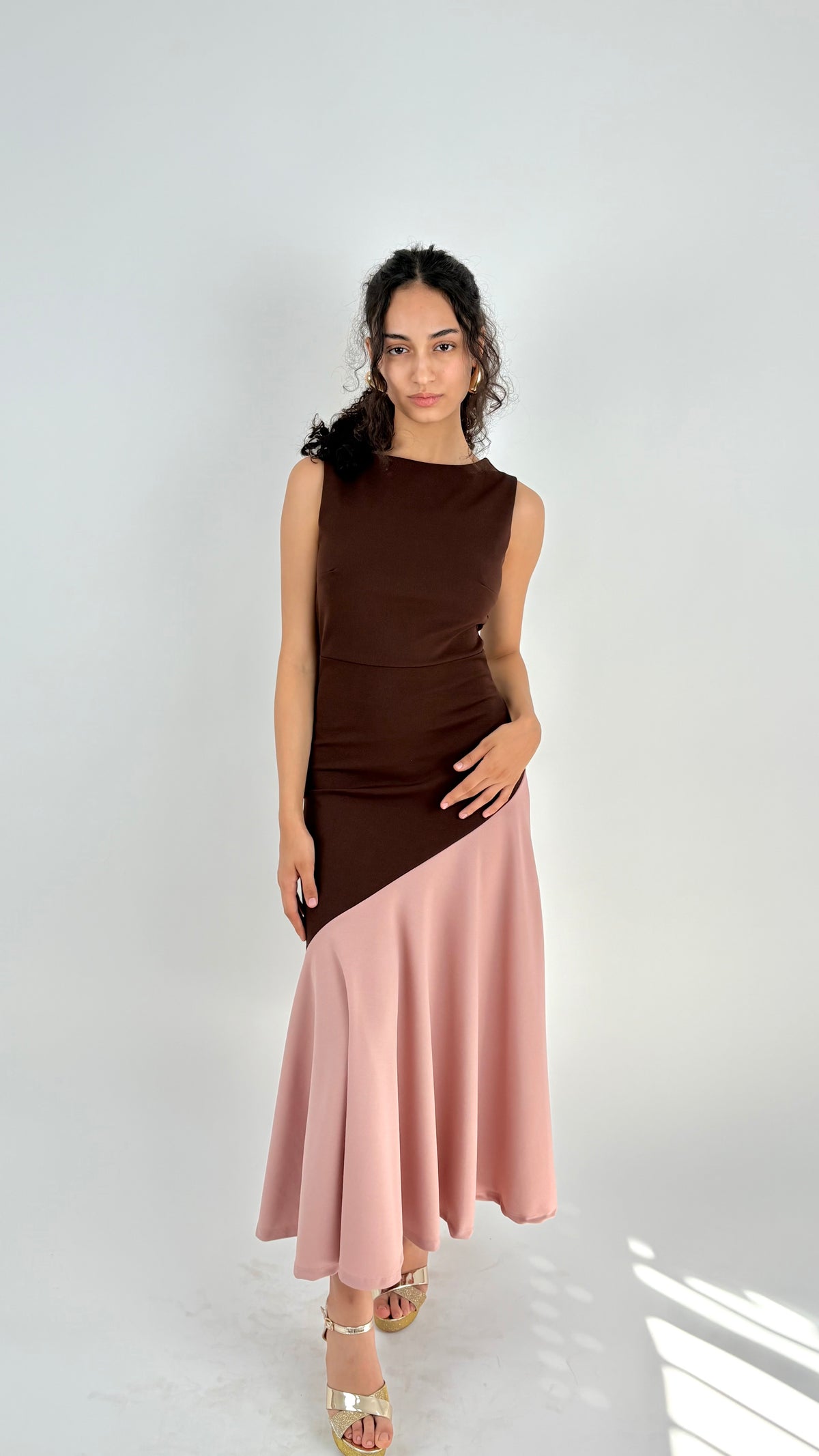 Vestido Aveline Marrón/Rosa