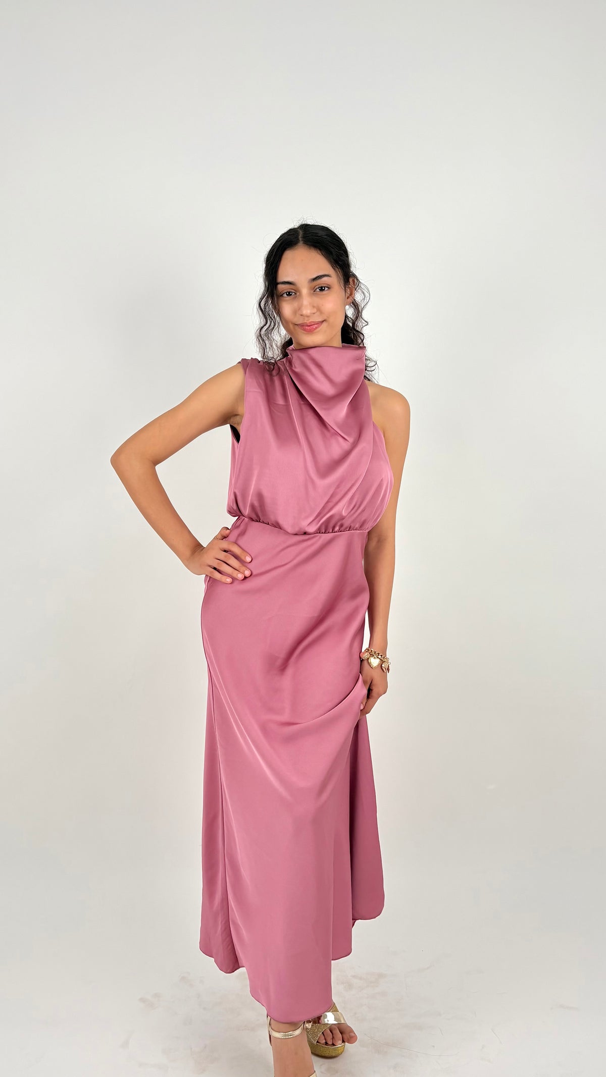 Vestido Celina Rosa Empolvado