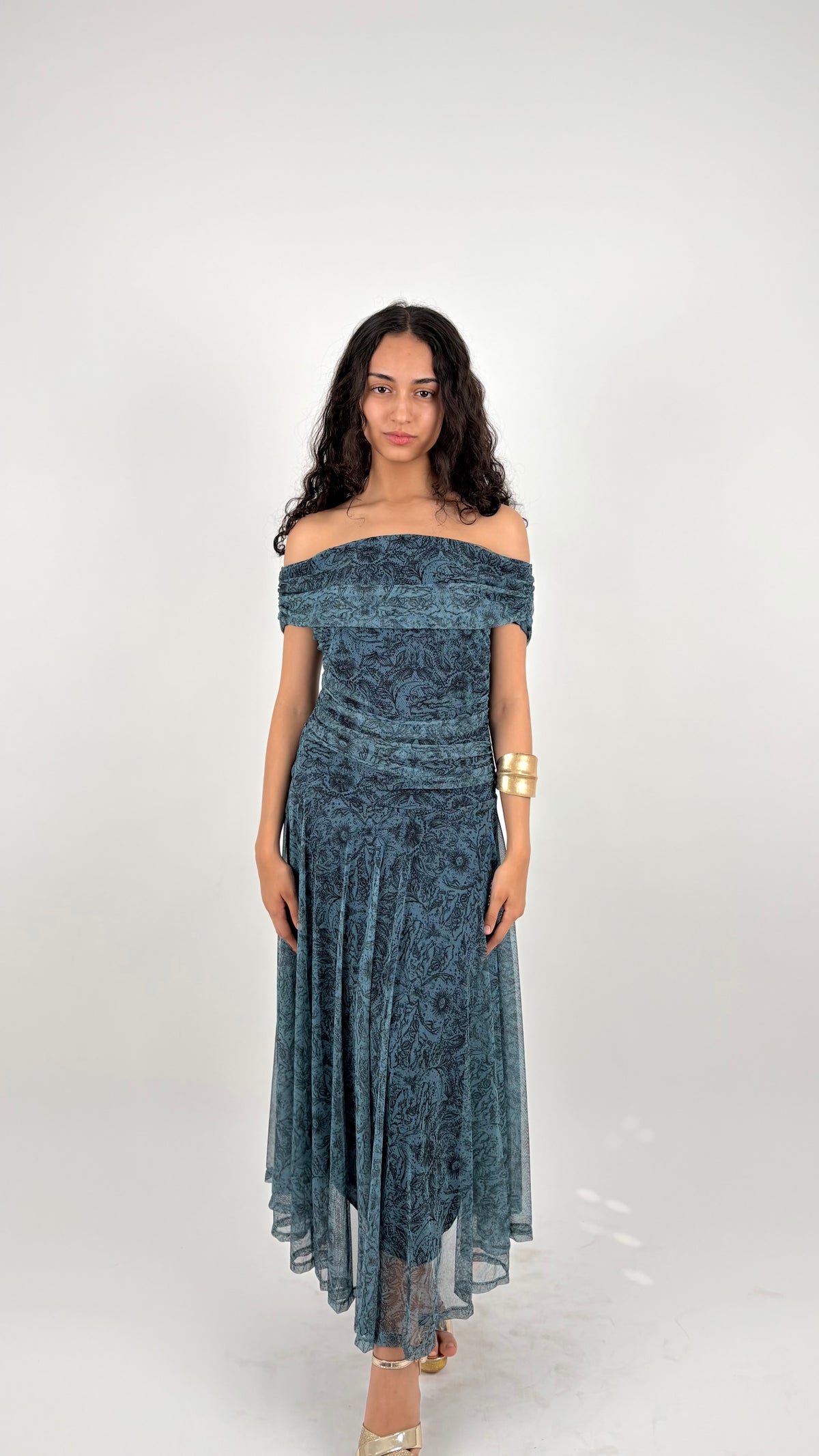Vestido Elodie Azul Petróleo