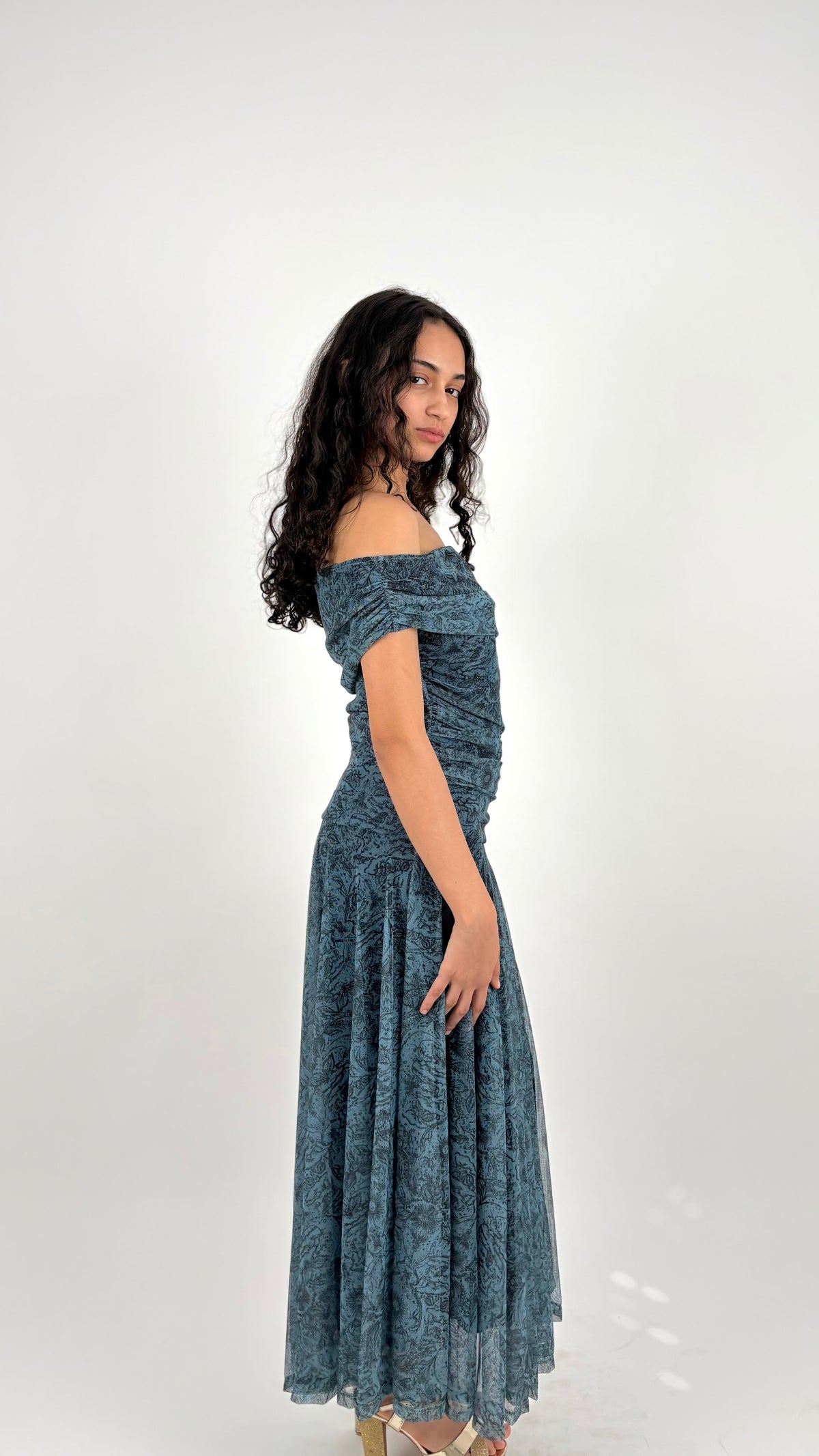 Vestido Elodie Azul Petróleo