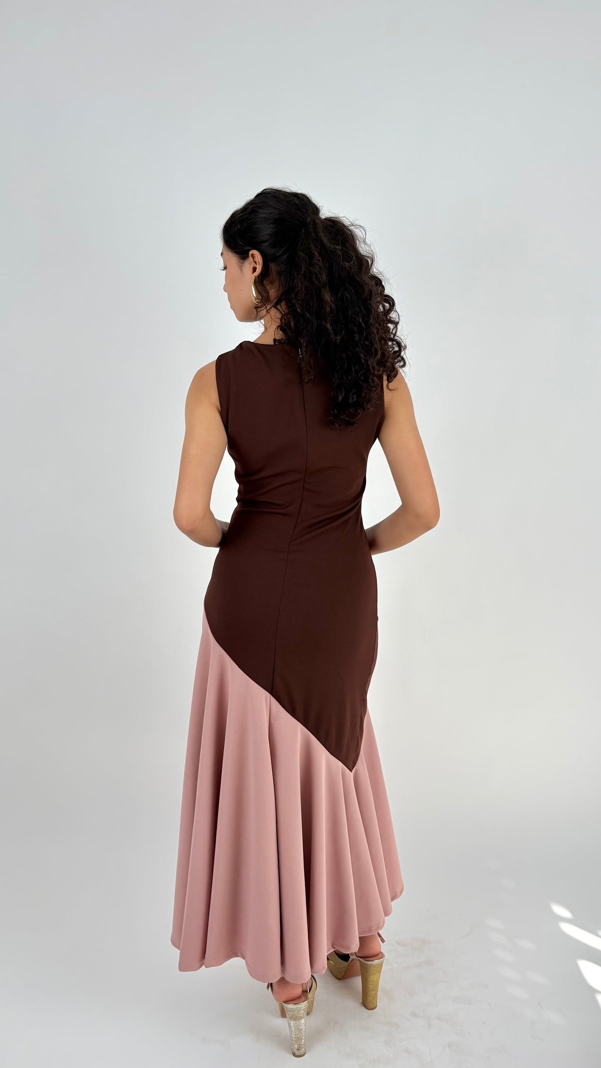 Vestido Aveline Marrón/Rosa