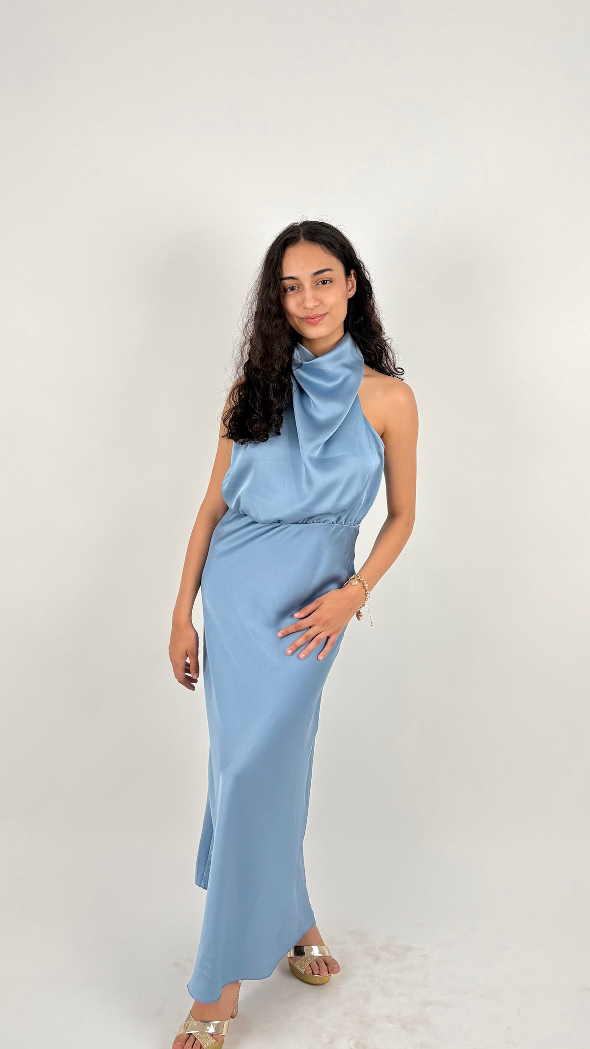 Vestido Celina Azul Acero