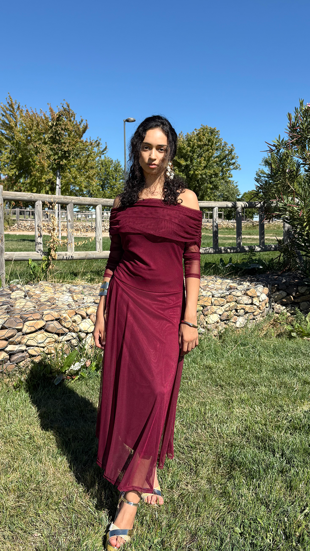 Vestido Miren Burdeos