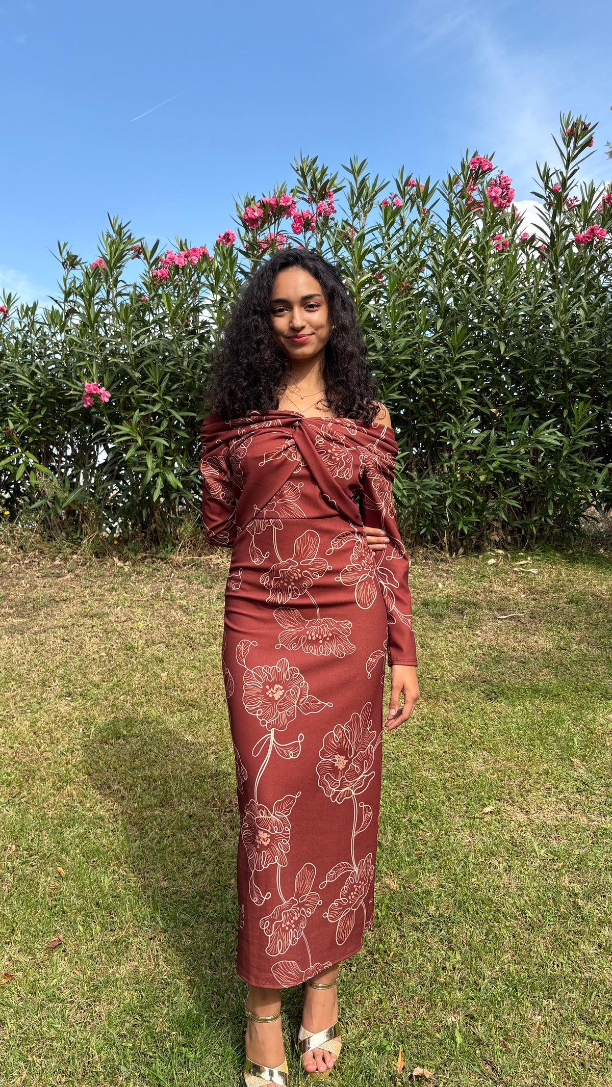 Vestido Lorven Marrón Rojizo