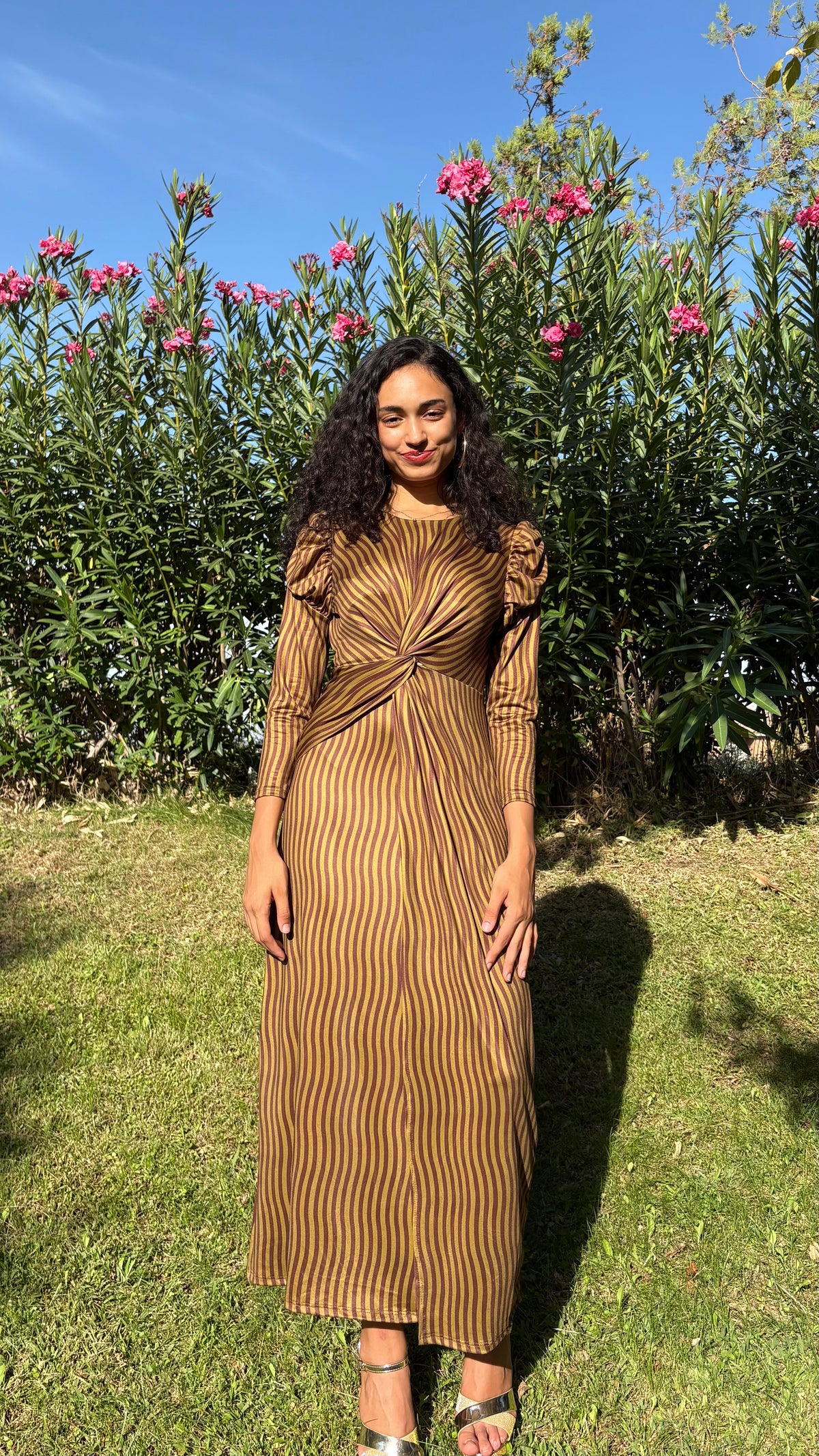 Vestido Veren Verde Kaki/Marrón