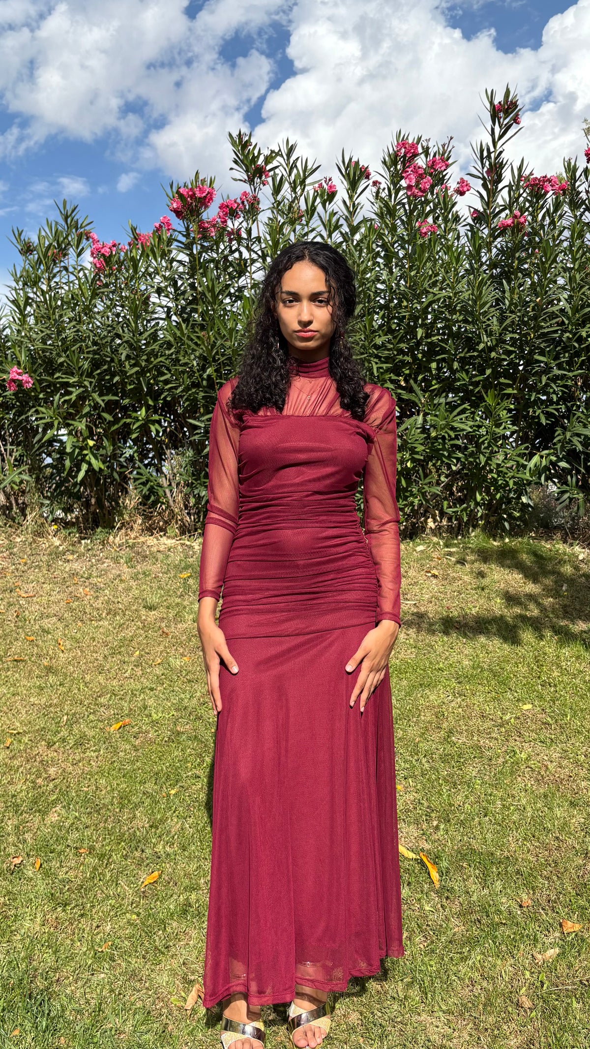 Vestido Coren Burdeos