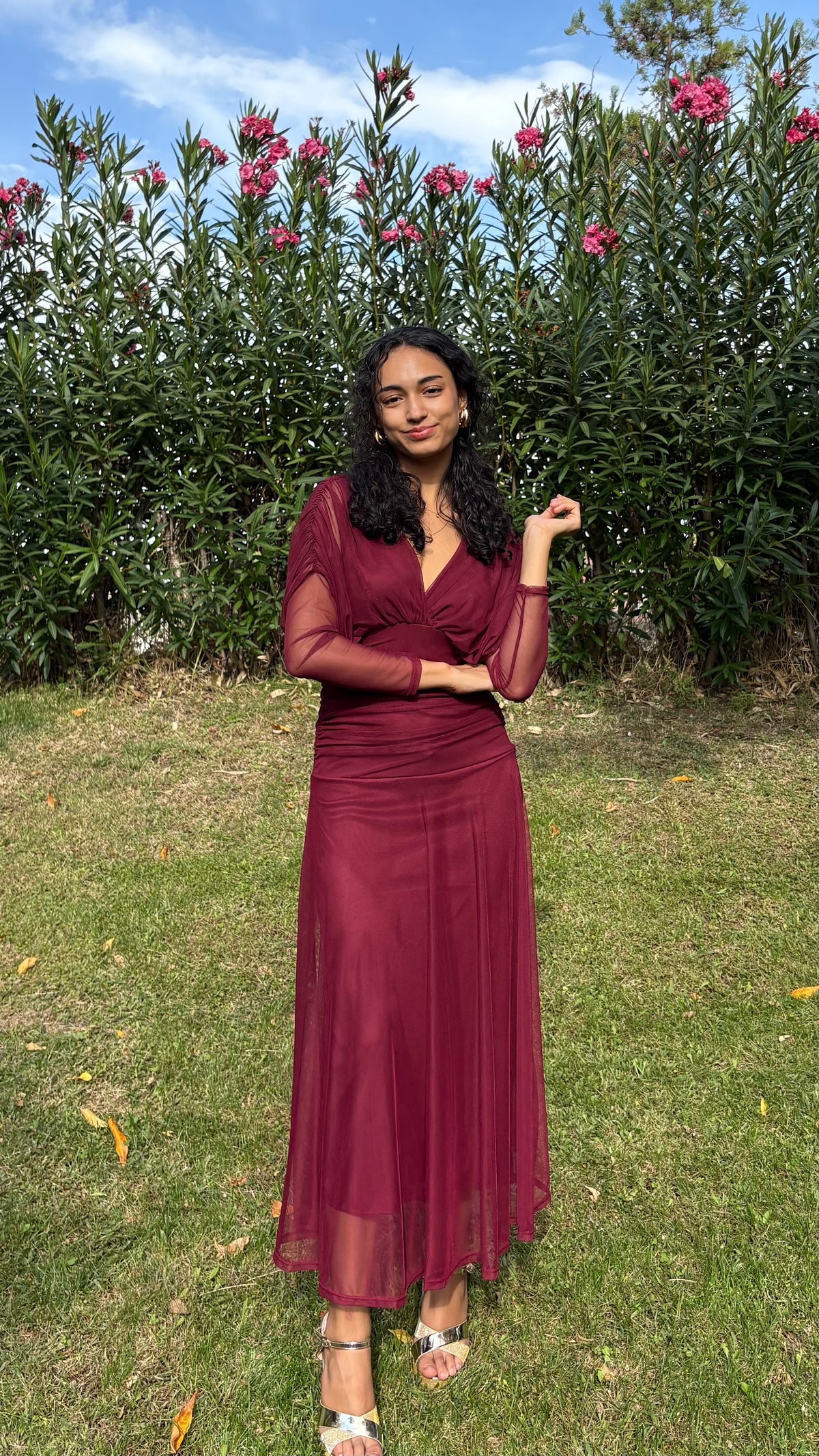 Vestido Aurora Burdeos