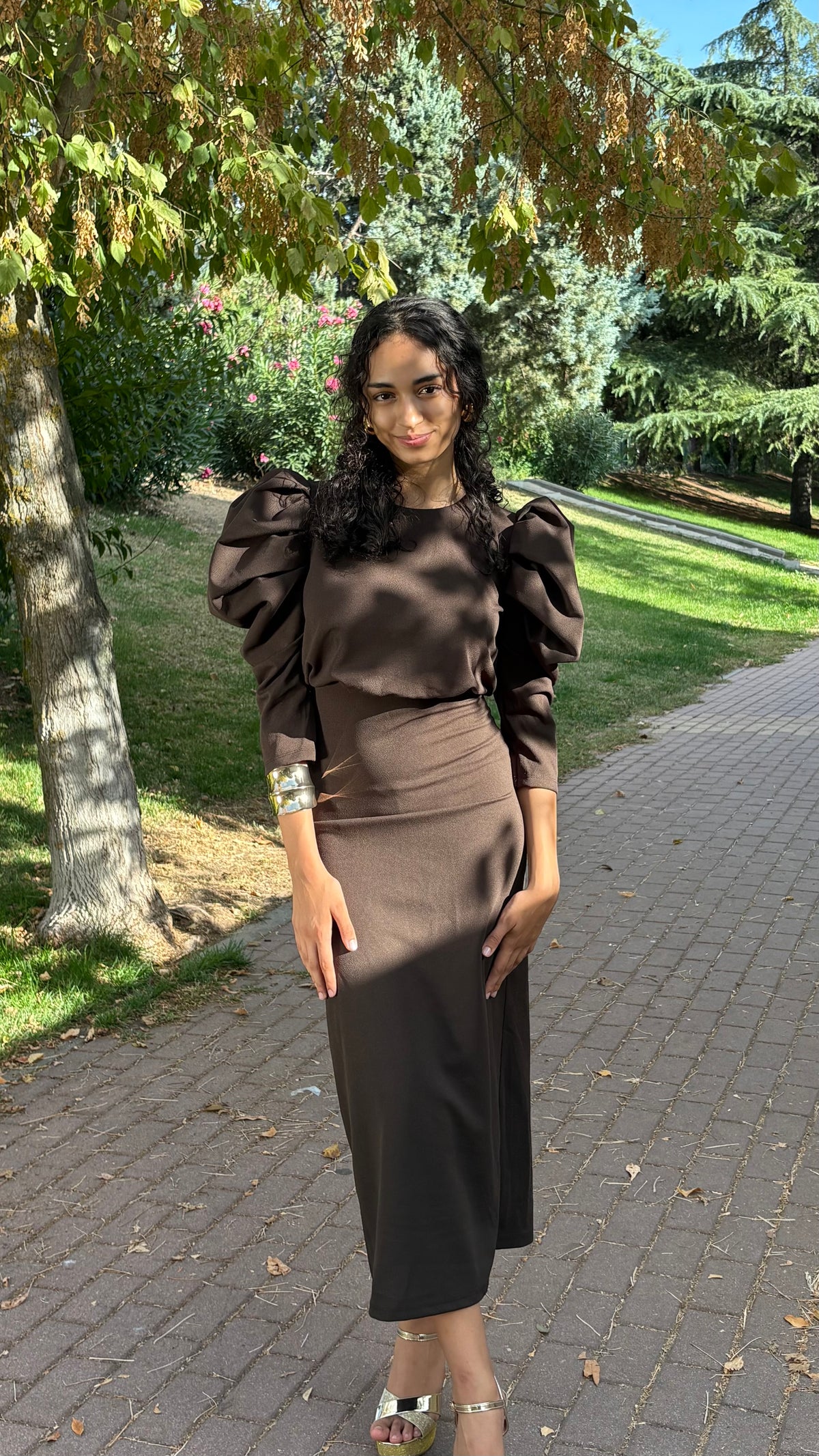 Vestido Elara Marrón