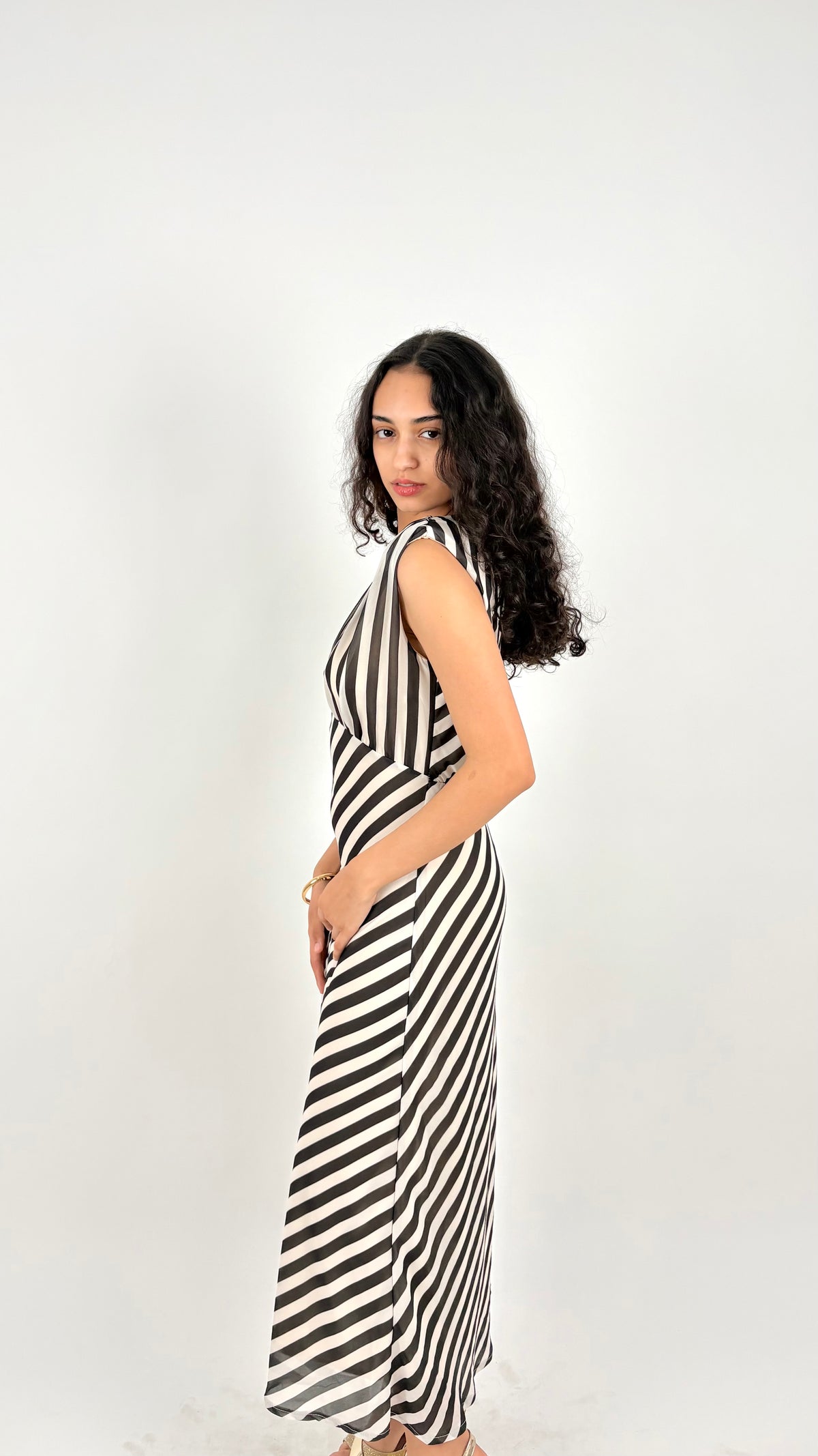Vestido Marena Blanco/Negro
