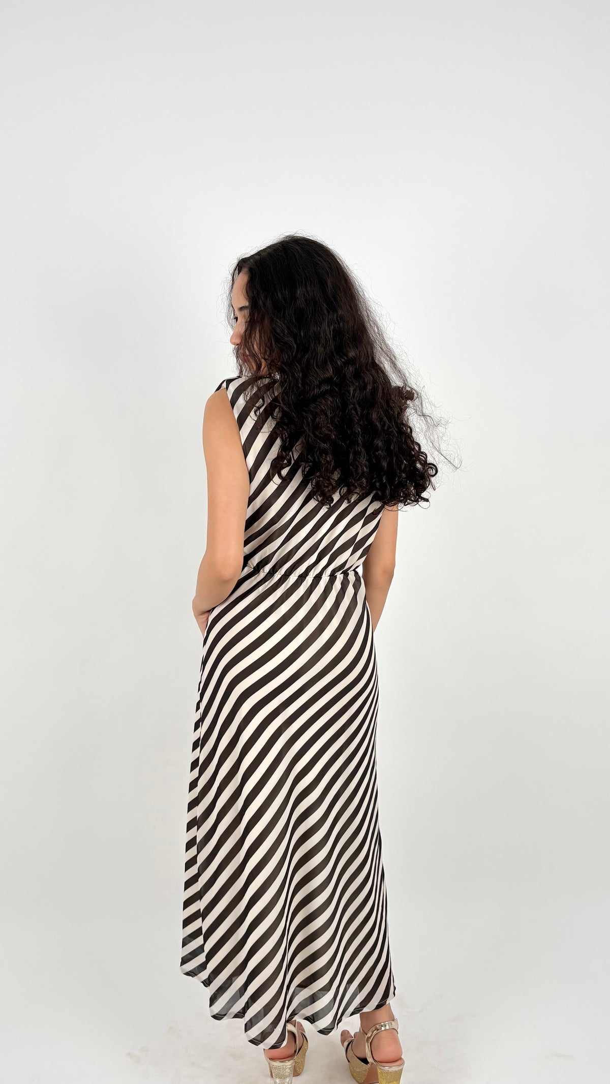 Vestido Marena Blanco/Negro