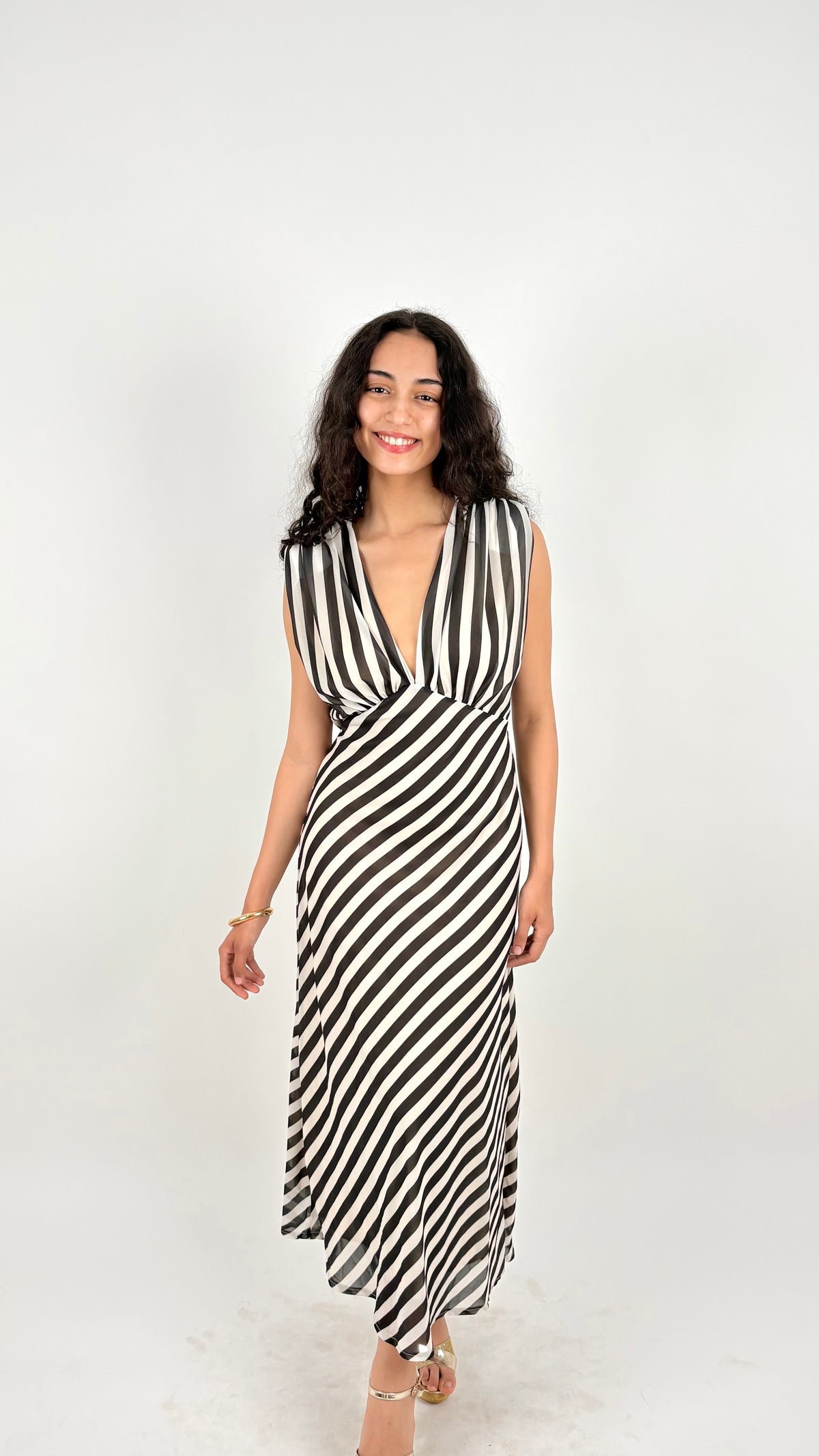 Vestido Marena Blanco/Negro