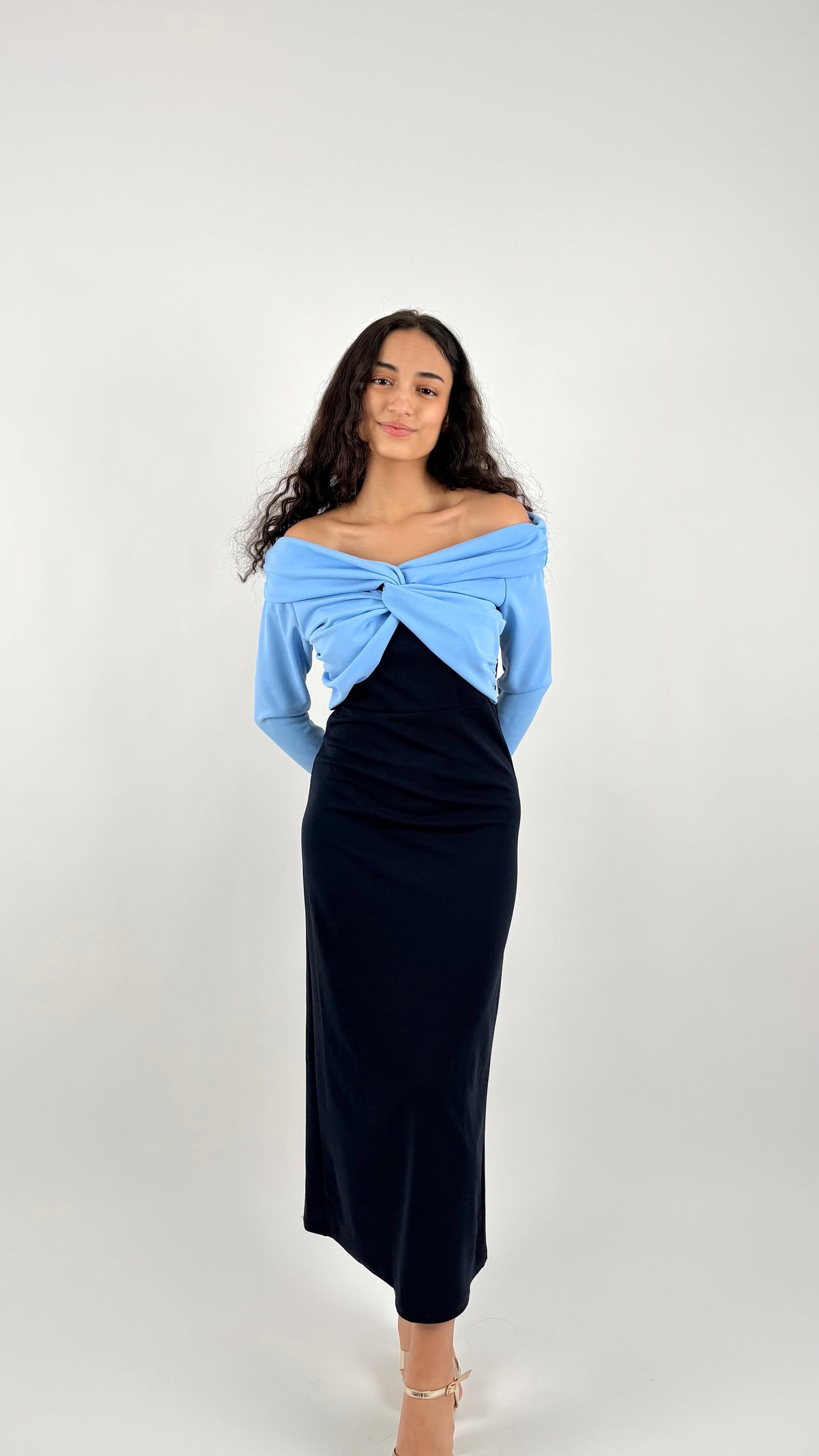 Vestido Vesna Azul Bicolor