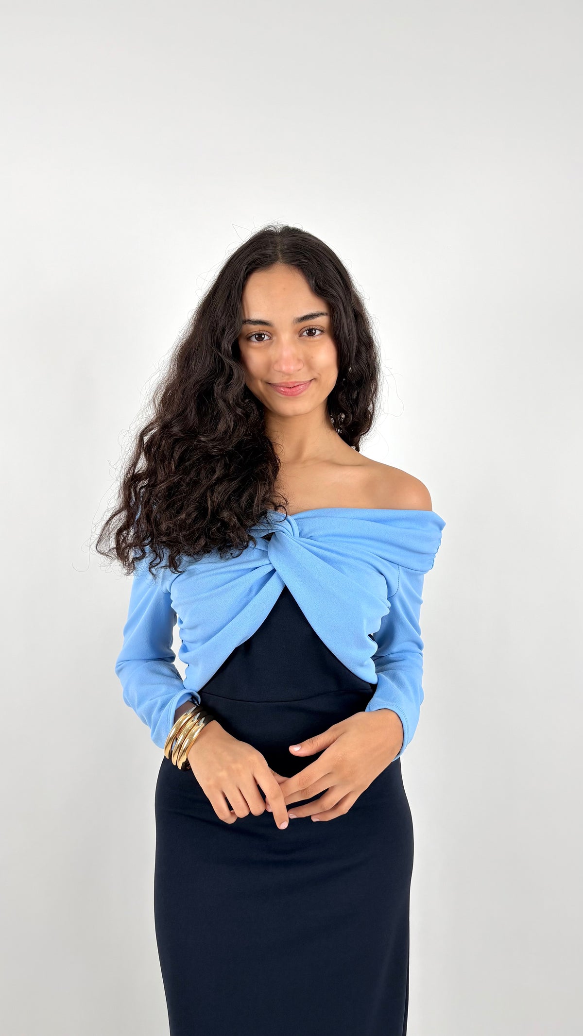 Vestido Vesna Azul Bicolor