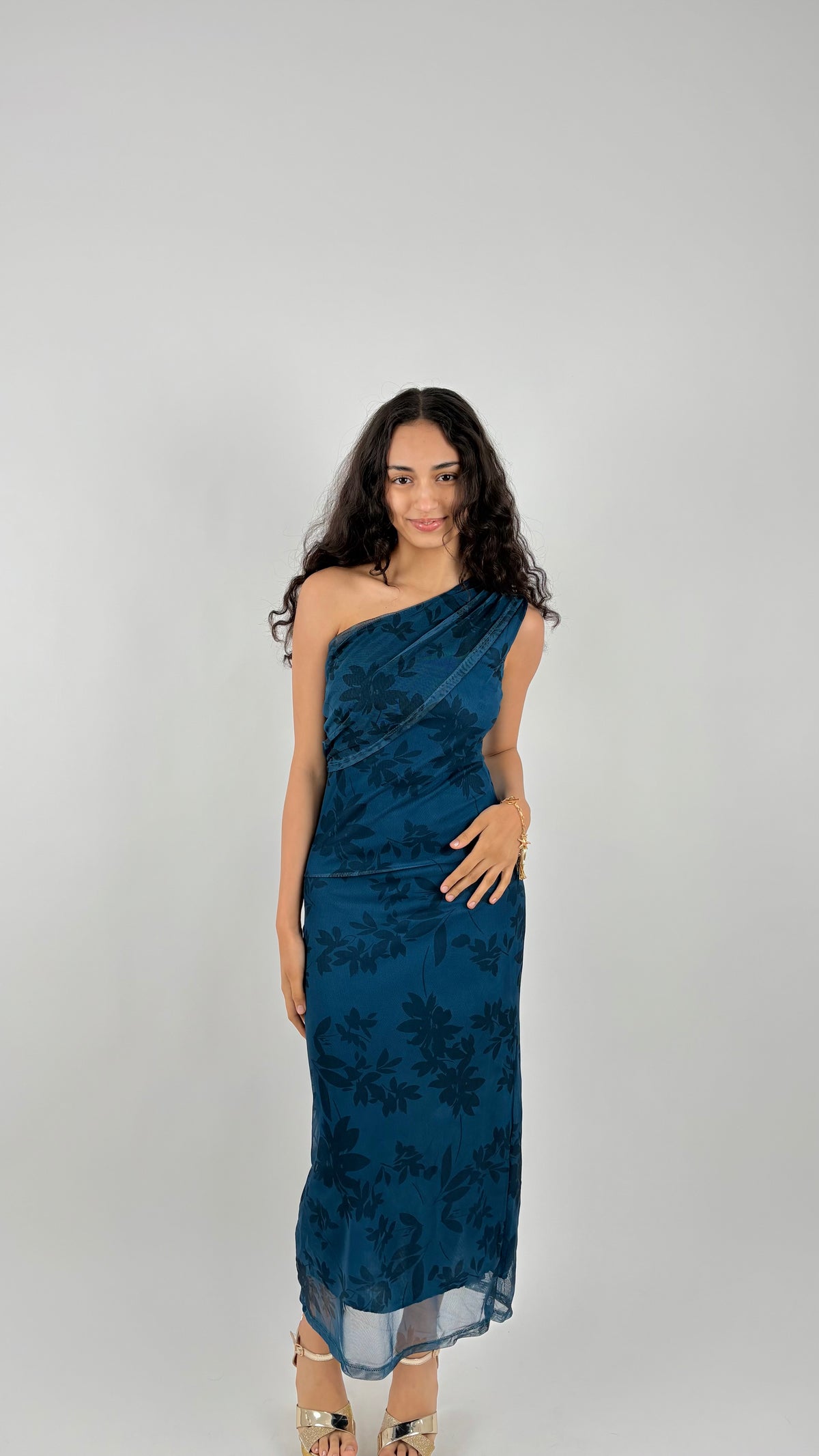 Vestido Célie Azul Petróleo