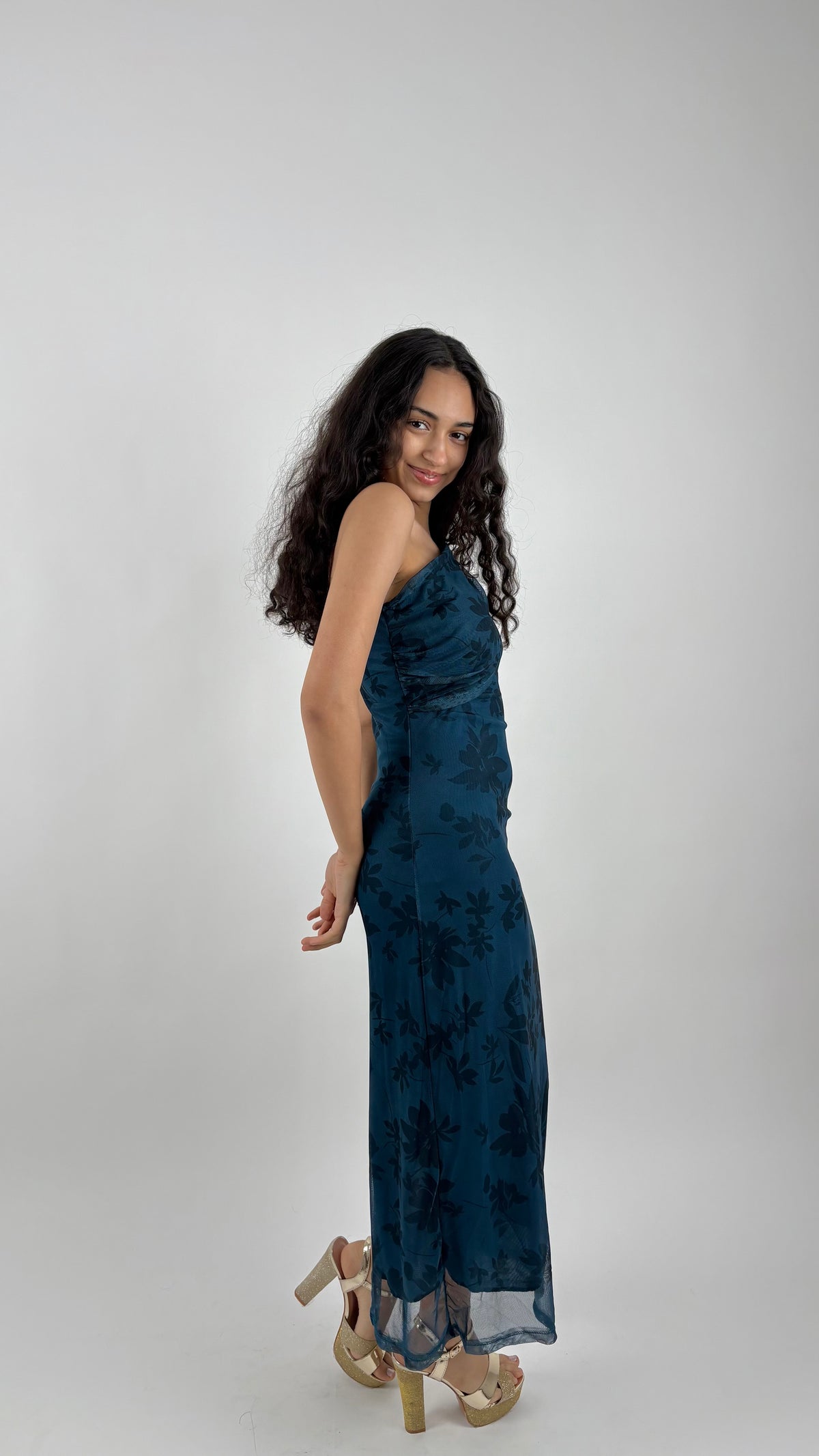 Vestido Célie Azul Petróleo
