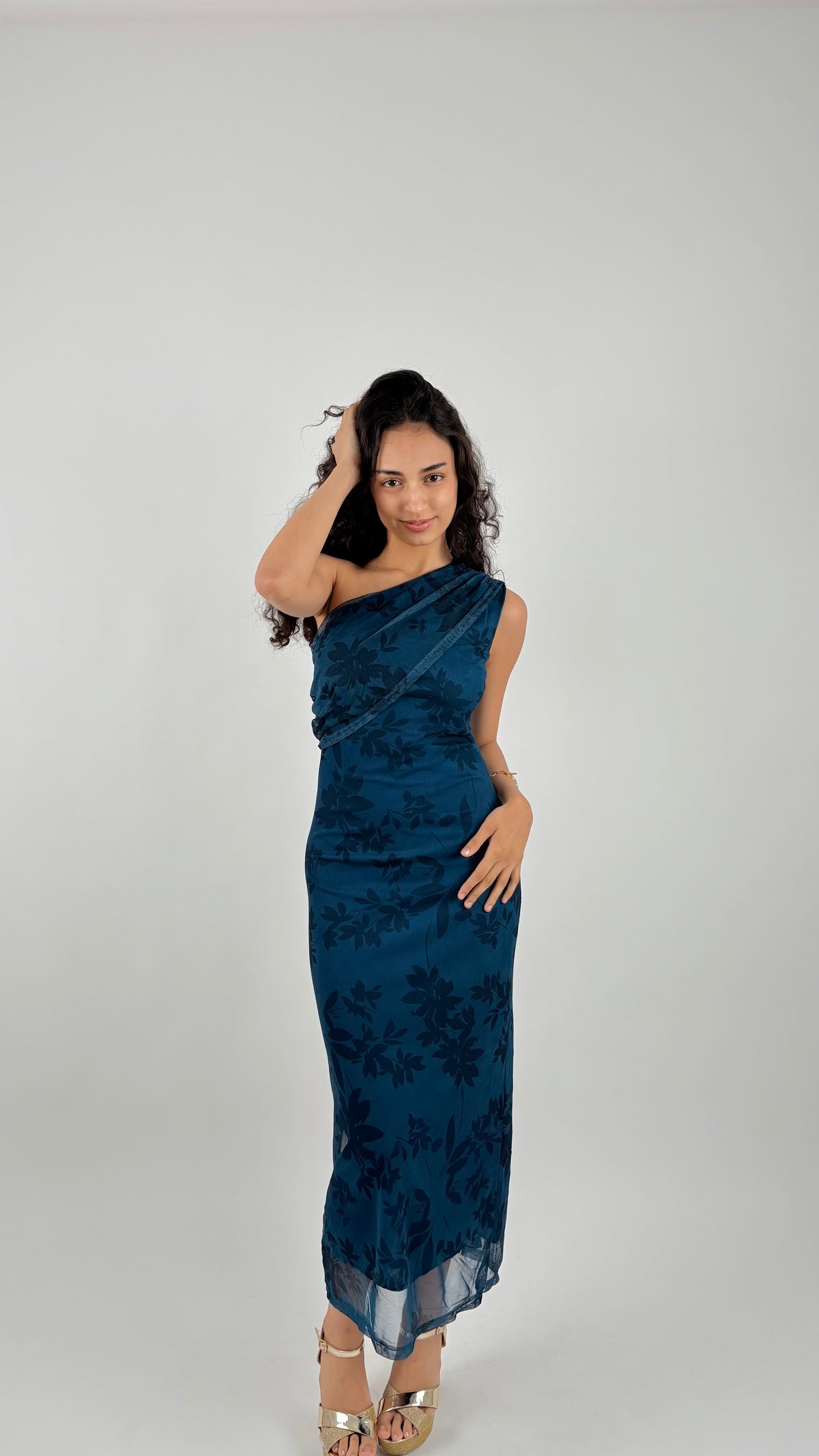 Vestido Célie Azul Petróleo
