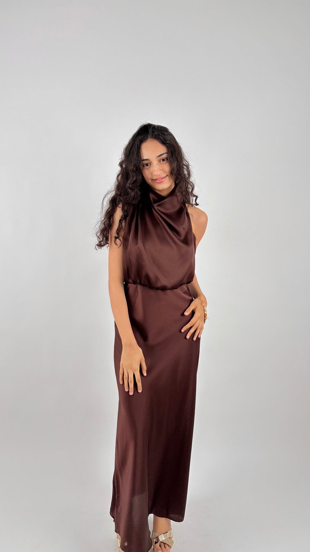 Vestido Celina Marrón