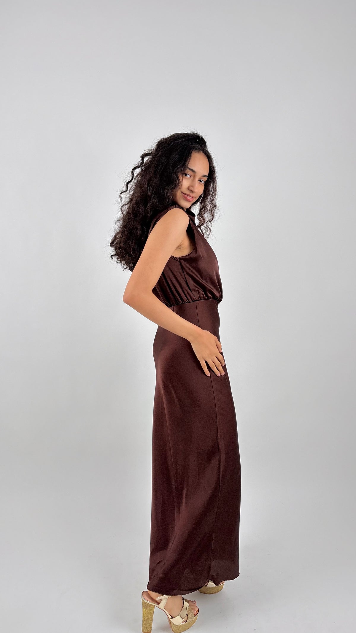 Vestido Celina Marrón