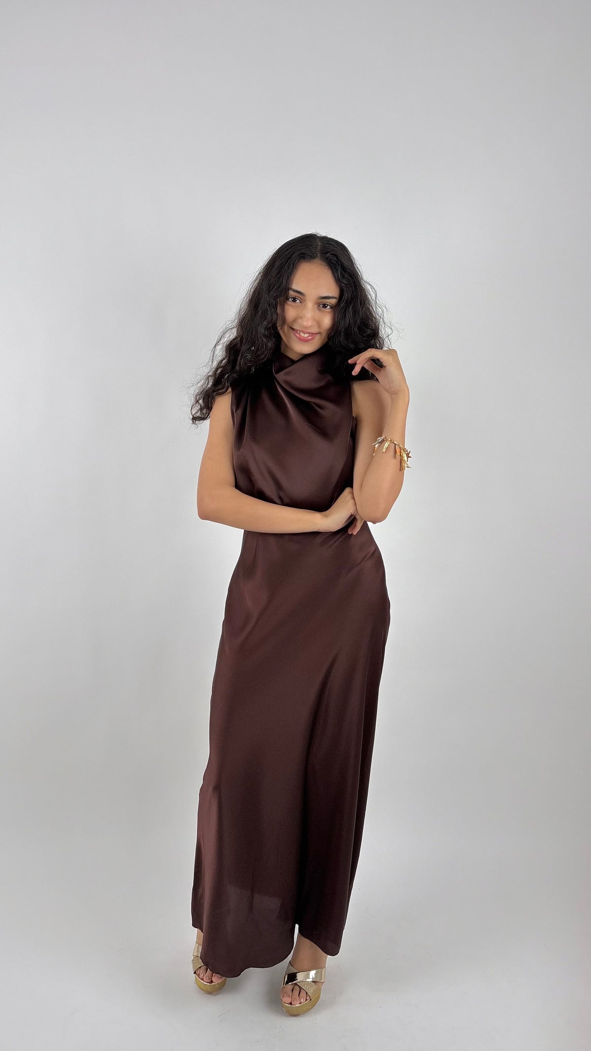 Vestido Celina Marrón