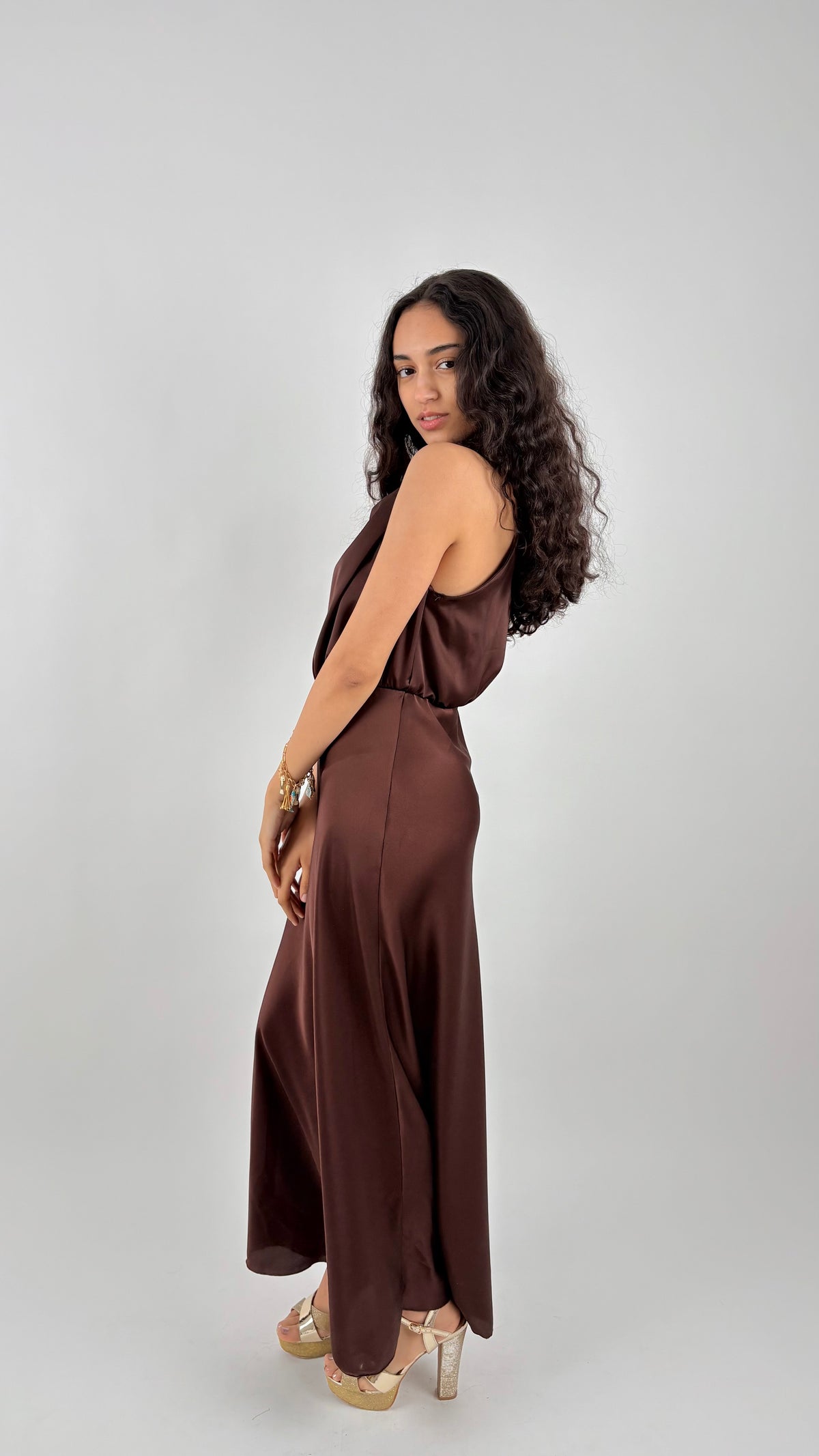 Vestido Celina Marrón